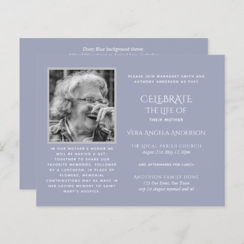 BUDGET PHOTO Celebration of Life INVITATIONS