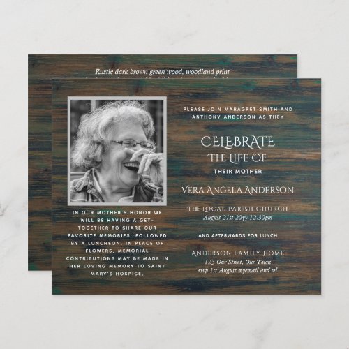 BUDGET PHOTO Celebration of Life INVITATIONS