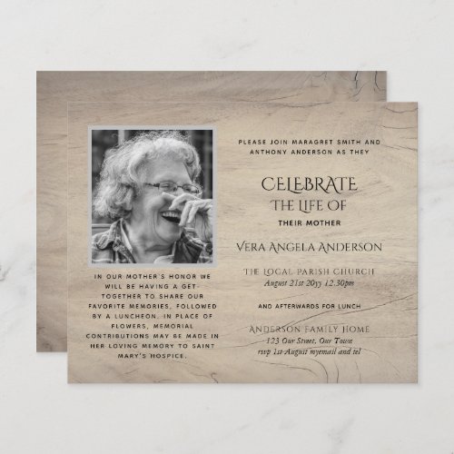 BUDGET PHOTO Celebration of Life INVITATIONS