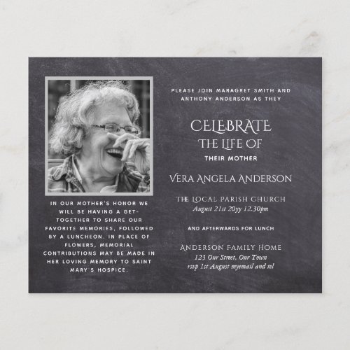 BUDGET PHOTO Celebration of Life INVITATIONS Flyer