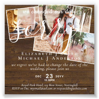 Budget PHOTO Change of Plans New Date Postponed Print