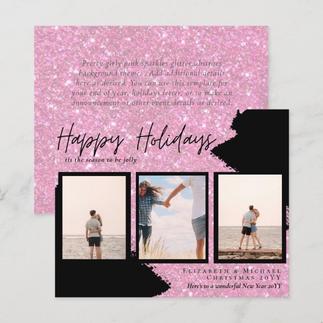 BUDGET PHOTO CHRISTMAS CARDS - Photo Collage Urban (Front/Back)