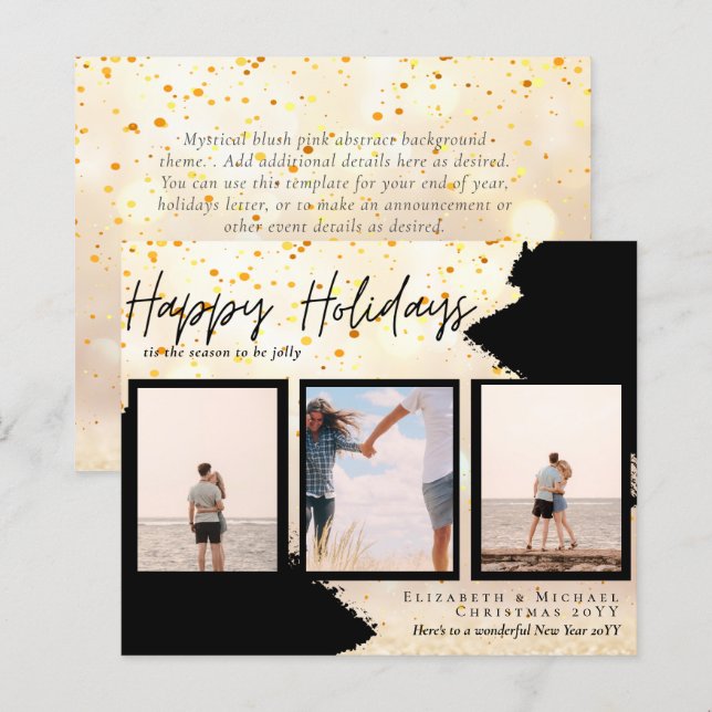 BUDGET PHOTO CHRISTMAS CARDS - Photo Collage Urban (Front/Back)
