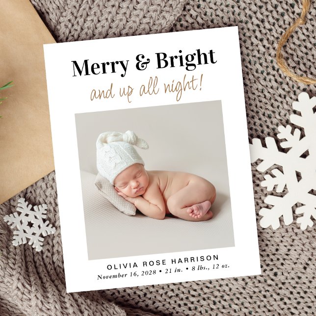 Budget Photo Christmas Holiday Birth Announcement (A fun and unique way to introduce family and friends to your baby this holiday season)