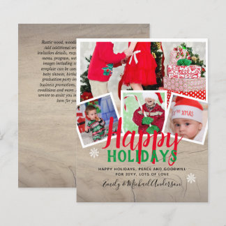 BUDGET Photo Christmas Holidays Cards - Collage