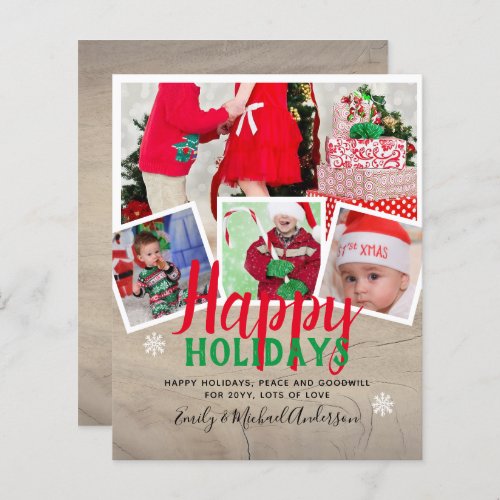 BUDGET Photo Christmas Holidays Cards _ Collage