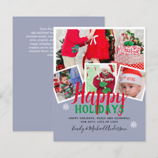 BUDGET Photo Christmas Holidays Cards - Collage