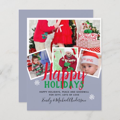 BUDGET Photo Christmas Holidays Cards _ Collage
