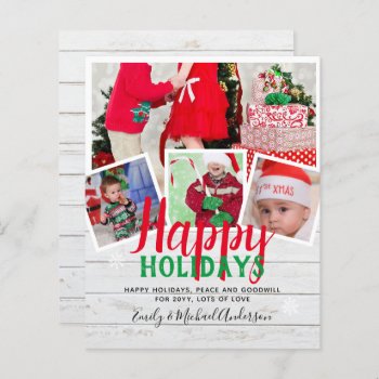 BUDGET Photo Christmas Holidays Cards - Collage