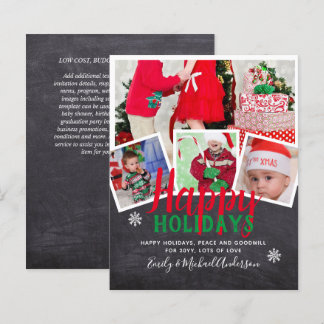 BUDGET Photo Christmas Holidays Cards - Collage