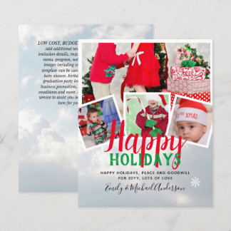 BUDGET Photo Christmas Holidays Cards - Collage