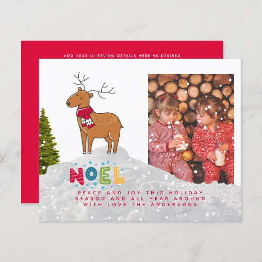 Budget PHOTO Christmas Invite Annual Letter (Front/Back)