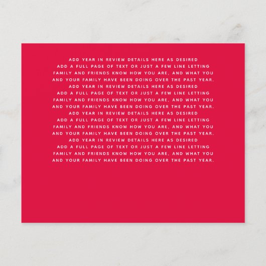 Budget PHOTO Christmas Invite Annual Letter (Back)
