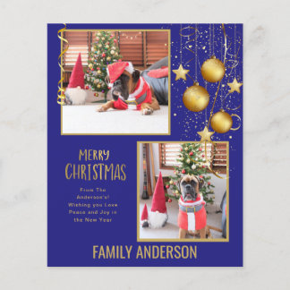 BUDGET PHOTO Christmas or Holidays Card Gold Text Flyer