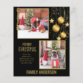 BUDGET PHOTO Christmas or Holidays Card Gold Text Flyer