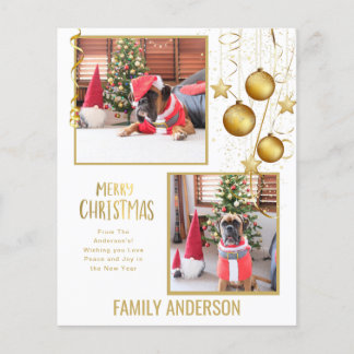 BUDGET PHOTO Christmas or Holidays Card Gold Text Flyer