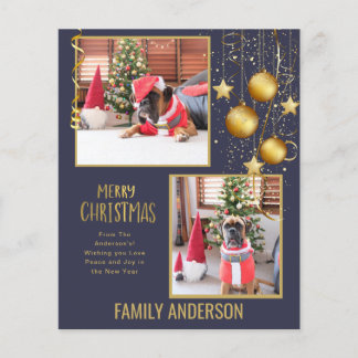 BUDGET PHOTO Christmas or Holidays Card Gold Text Flyer