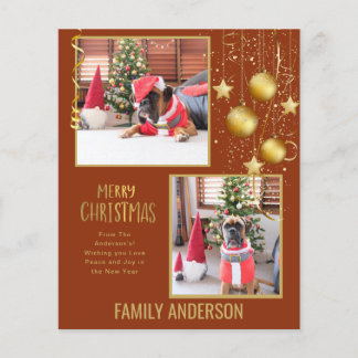 BUDGET PHOTO Christmas or Holidays Card Gold Text Flyer