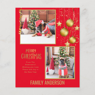 BUDGET PHOTO Christmas or Holidays Card Gold Text Flyer