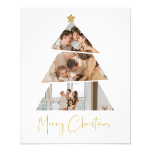 Budget Photo Christmas Tree Greetings Card Flyer