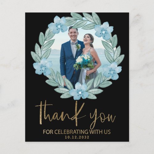 Budget  Photo Collage Botanical Thank you Wedding