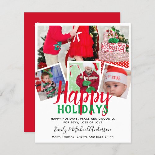 Budget Photo Collage Christmas Card Invites Letter