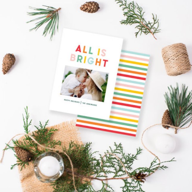 budget photo collage christmas colorful bright  note card (Creator Uploaded)