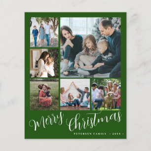 Budget photo collage Christmas Holiday Card Flyer
