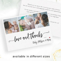 Budget photo collage elegant baby shower thank you