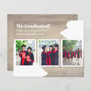 BUDGET Photo Collage GRADUATION Announcement Cards