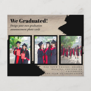 BUDGET Photo Collage GRADUATION Announcement Cards Flyer
