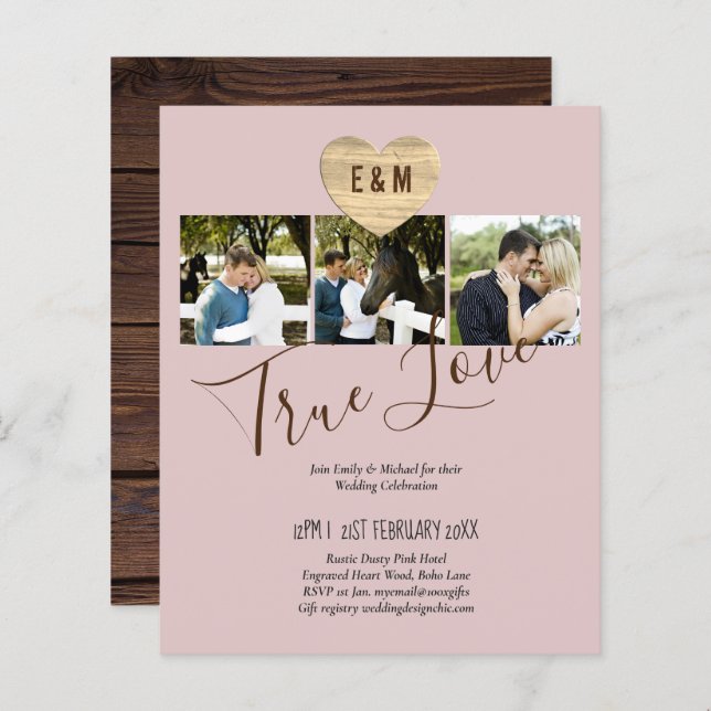 BUDGET Photo Collage Modern Wedding (Front/Back)