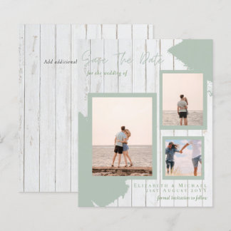 BUDGET Photo Collage Save Date Modern Abstract