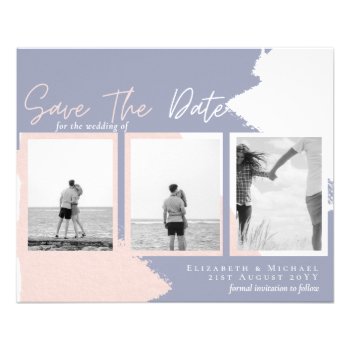 BUDGET Photo Collage Save Date Modern Abstract Flyer