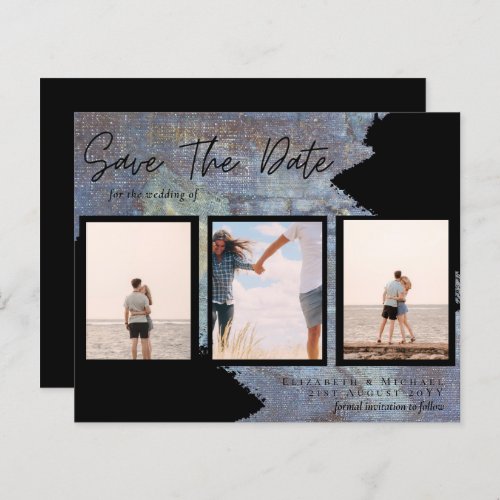 BUDGET Photo Collage Save Date Wedding Modern