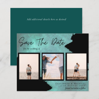 BUDGET Photo Collage Save Date Wedding Modern