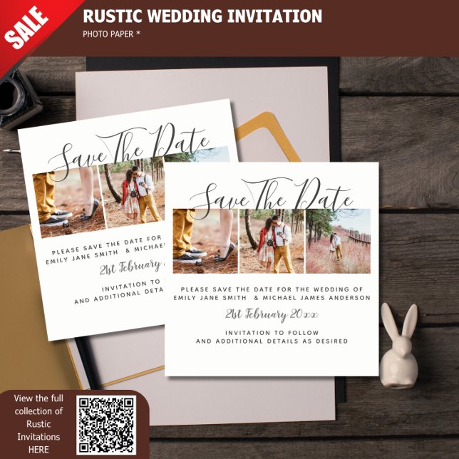 Budget PHOTO Collage Save The Dates Wedding