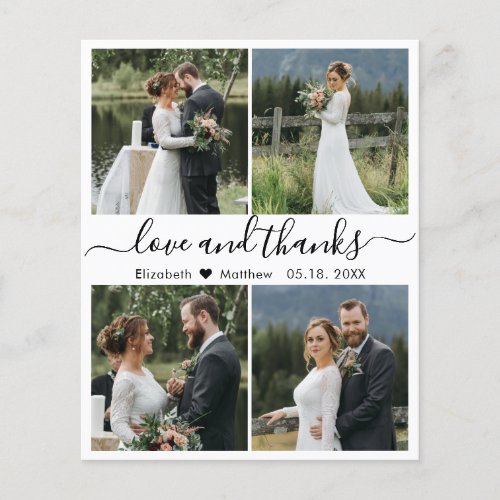 Budget Photo Collage Script Wedding Thank You 