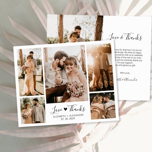 Budget Photo Collage Wedding Thank You Flyer