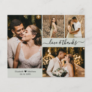 Budget Photo Collage Wedding Thank You Script Card