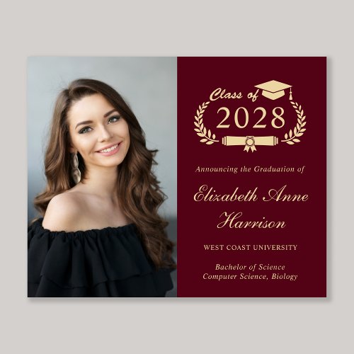 Budget Photo College Graduation Announcement