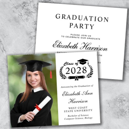 Budget Photo College Graduation Party Invitation