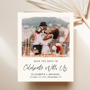 Budget Photo Cream Wedding Reception Save The Date
