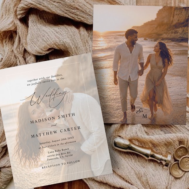 Budget Photo Custom Wedding Invitation (Budget Photo Custom Wedding Invitation)