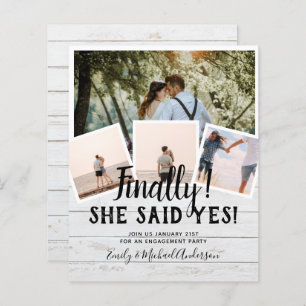 BUDGET PHOTO Engaged Wedding INVITE Announcement