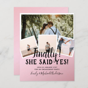BUDGET PHOTO Engaged Wedding INVITE Announcement