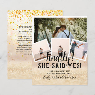 BUDGET PHOTO Engaged Wedding INVITE Announcement