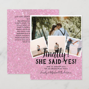 BUDGET PHOTO Engaged Wedding INVITE Announcement