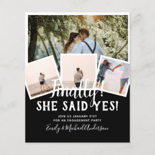 BUDGET PHOTO Engaged Wedding INVITE Announcement Flyer