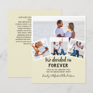 BUDGET PHOTO ENGAGEMENT INVITE - any color 